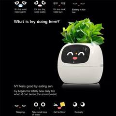 Smart Flowerpot, Intelligent Planter, Multiple Expressions, 7 Smart Sensors & Ai