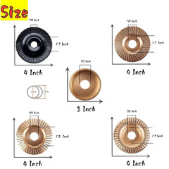 Angle Grinder Wood Carving Disc Set 5 Pack for 4″ or 4 1/2″ Angle Grinder, Angle