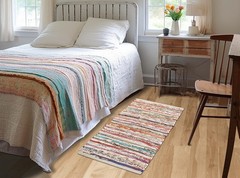 Cotton Chindi Rag Rug – 2 Pack – Boho Farmhouse Rustic Area Accent Throw Rug