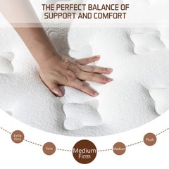 14/12/10 Inch Twin Full Queen King Mattress Memory Foam Spring Hybrid In A Box