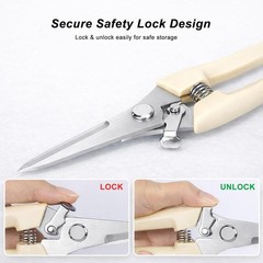 Garden Pruning Shears 2 Pack Gardening Shears Garden Scissors Stainless Steel Pr
