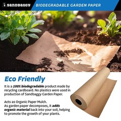 Sandbaggy Biodegradable Landscape Fabric – Garden Paper For Weeds – Made in USA