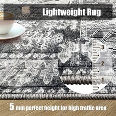 Vintage 6′ x 9′ Washable Area Rug – Stylish Indoor Rug for Living, Dining or …