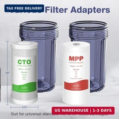 SimPure Whole House Water Filter System, 2 Stages Clear Home Water Pre-Filtratio
