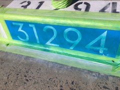 Modern Curb House Number Stencil; 4″, Mid Century, Palm Springs, Neutra, Atomic