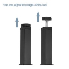 Adjustable Height Center Support Leg 6″ Bed Support Legs Black