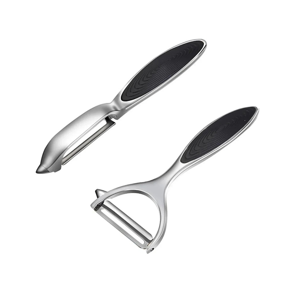 2 Stainless Steel Vegetable Fruit Peeler Set-Non-Slip Safe Handle Potato Peeler