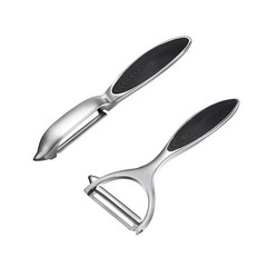 2 Stainless Steel Vegetable Fruit Peeler Set-Non-Slip Safe Handle Potato Peeler