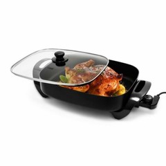 Caynel 16 Inch Non-stick Electric Skillet with Glass Cover 16″ x 12″ x 3″