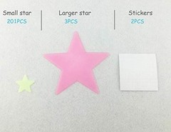 204PCS 1.2″ Glow in The Dark Luminous Stars Fluorescent Noctilucent Multicolor