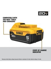 DEWALT 20V MAX 5.0Ah Battery Starter Kit (2-Pack) with DCB1104 4-Amp Charger