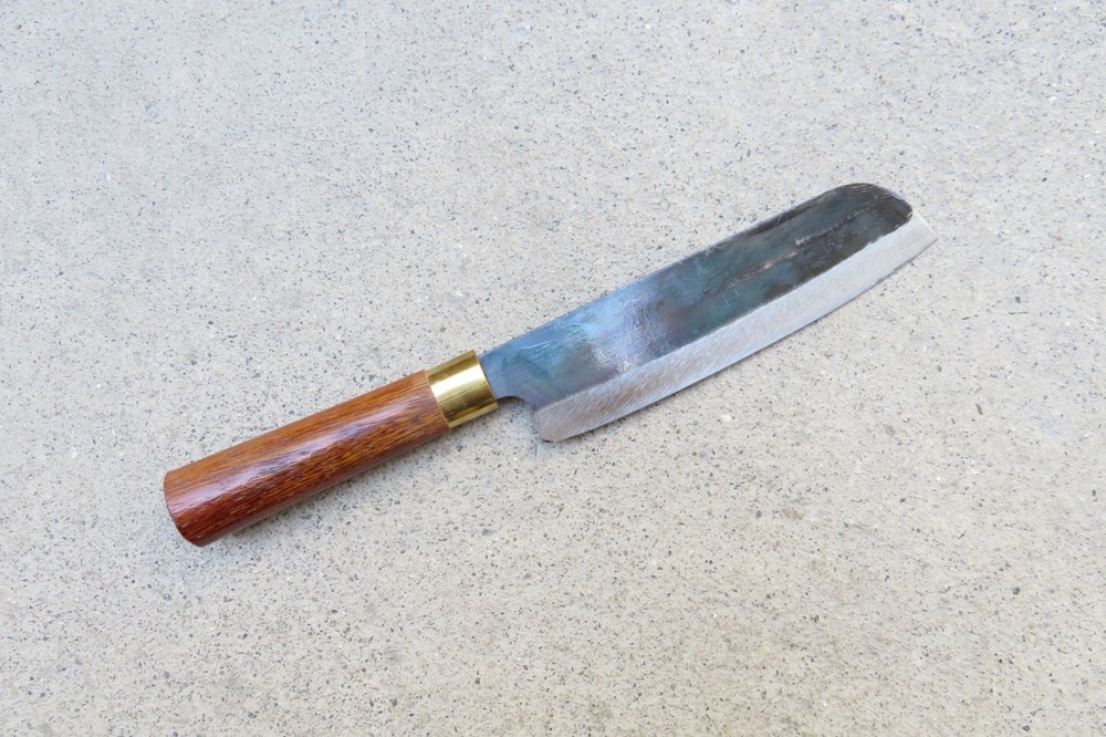 Crude – 6 Inch Japanese Santoku Utility Chef Knife, Carbon Steel