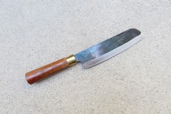 Crude – 6 Inch Japanese Santoku Utility Chef Knife, Carbon Steel
