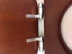 Porcher 71115-00.670 Elongated Wood Toilet Seat with BN Hinges, NATURAL CHERRY