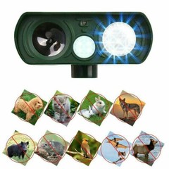 1/2PK Animal Repeller Ultrasonic Solar Power Outdoor Pest Cat Mice Sensor PIR US