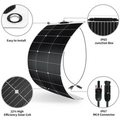 Dokio 100w 200w 500w 1000w flexible Solar Panel For For RV/Camper/Boat/Balcony