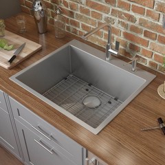 Ruvati 24×20″ Drop-in Topmount 16 Gauge Kitchen Sink – RVH8014