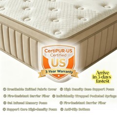 12” Hybrid Mattress Gel Memory Foam Spring FULL Size Bed IN BOX 12”*75”*54”