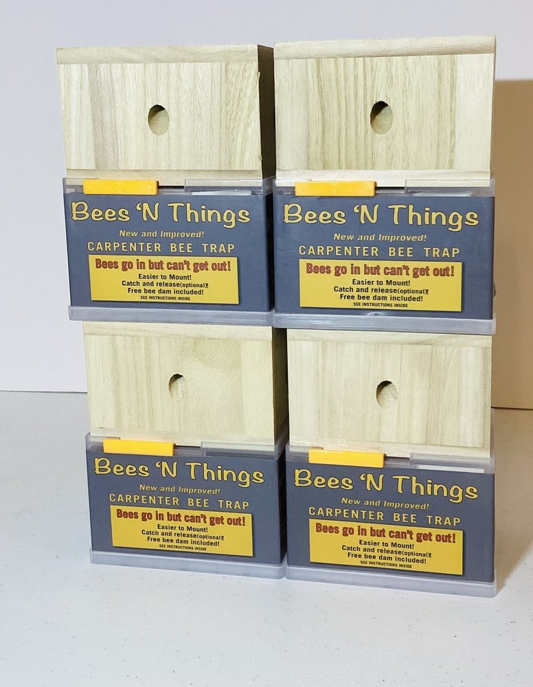 New Bees ‘N Things Outdoor Carpenter Bee Traps – Lot of 4
