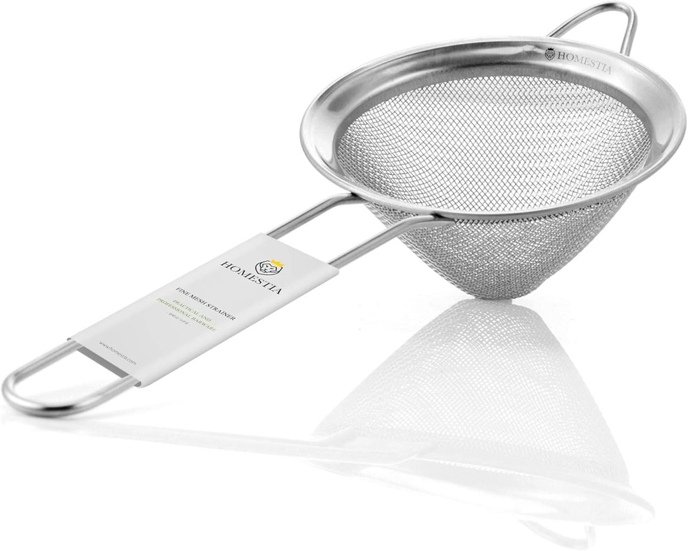 3.3″ Fine Mesh Strainer for Kitchen, 304 Stainless Steel Cocktail Sieve Sifters