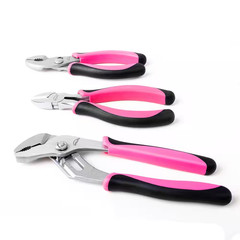 8 In., 6.5 In. and 6 In. Pliers Set in Pink (3-Piece)