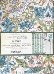 William Morris Fabric Shower Curtain Strawberry Thief Multicolor 72″x72″ Shabby