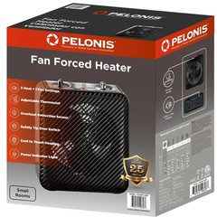 PACK of 4 Pelonis 1500W 3-Speed Electric Fan-Forced Space Heater Black OPEN BOX