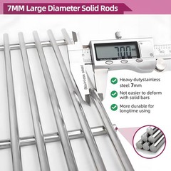 Full Size Stainless Steel Cooking Grates Replacement 19.75″ x 20.25″ – 3-in-1 Pa