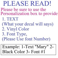Custom Decal Sticker Vinyl Lettering Personalized Text,Window Wall Car Truck (14