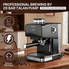 Espresso Machine 20 Bar, Coffee Maker with grinder Black’