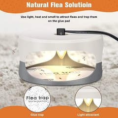 Flea Traps for Inside Your Home with 2 Sticky Disc & 2 Bulbs & 1 Electric Wires