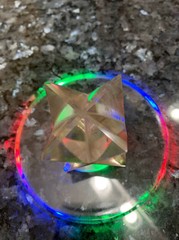 Acrylic Ultra-Thin Multicolor LED Light Base for Minerals Crystals Displaying