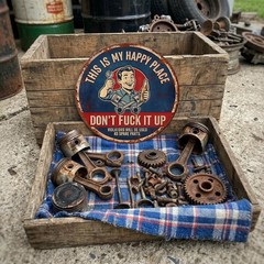 Funny Garage Metal Tin Sign Man Cave Workshop Wall Art Decor Gift for Men