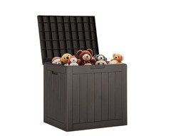 31 Gallon Resin Deck Box,Waterproof UV Resistant Outdoor Storage Box for Garden