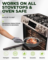 Granitestone Armor Max 4 Qt Hard Anodized Heavy Duty Nonstick Deep Sauté Pan