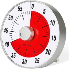 Secura 7.5-inch Visual Countdown 60-Minute Kitchen Timer, Time Management, NEW