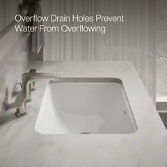 Caxton 20.4 In. X 19.75 In. Undermount Bathroom Sink in White Vitreous China