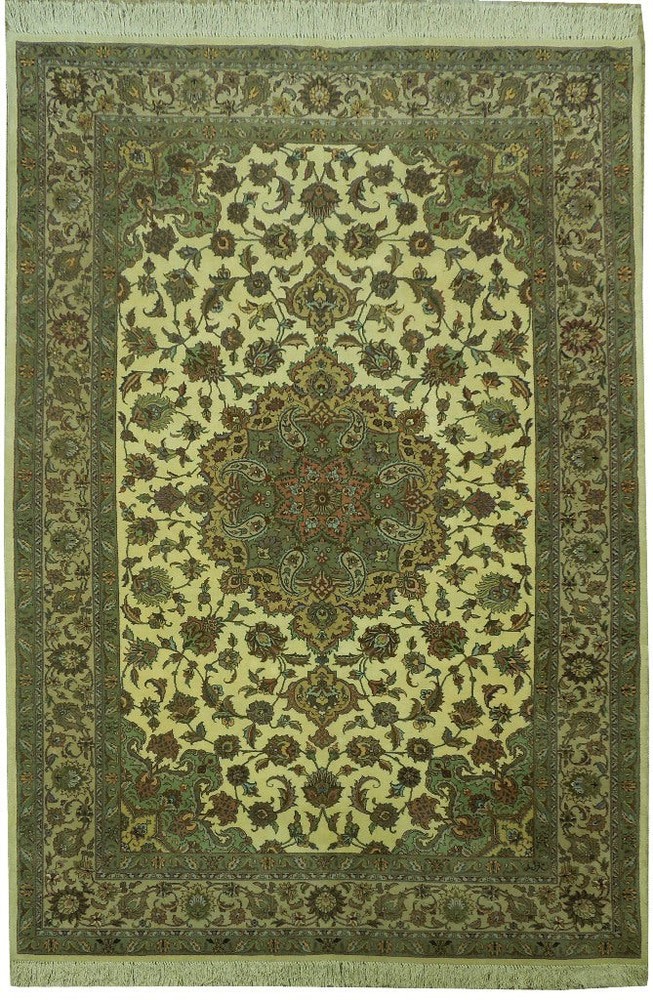 6.2 x 8.11 Authentic Perrsian Tabriiz Carpet Handmade Irran 499 KPSI #PIX-18062