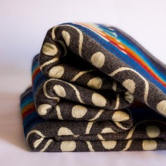 ALPACA WOOL BLANKET THROW XL KING 90×75 REVERSIBLE THICK & WARM HANDMADE ECUADOR