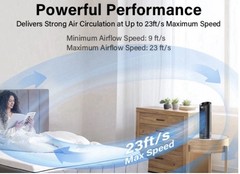 13” Tower Fan for Bedroom, Quiet Cooling Desk Fan with Remote, 80° Oscillating
