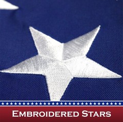 American US USA Pole Sleeve Flag United States 2×3 Feet Embroidered Polyester