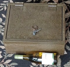 Mid-century Victor ‘Treasure Chest’ Fire-Proof Strong Box Safe, Both Keys, Nice!