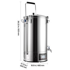 Uimoso Home Beer Brewing System with Circulating Pipe, 16-Gallon Capacity