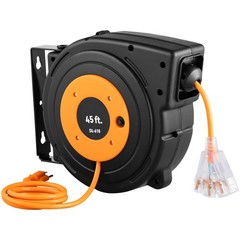 45ft 12AW 15-1875W Cord Reel 180° Swivel