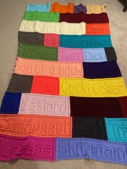 New Handmade Crochet Blanket Curse Words Crude Funny Granny Heavy Gift Quirky