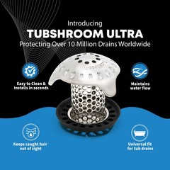 TubShroom® Ultra Drain Protector Hair Catcher Strainer in Stainless Steel (New!)