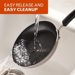 Easy Clean 8 Inch Nonstick Frying Pan / Skillet, Dishwasher Safe, Champagne