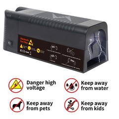 Upgraded Electronic Mouse Trap Control Kill Big Rat Pest Electric Rodent Zapper