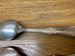 9 Rogers Nickel Silver spoons along with 4 Holmes & Edwards