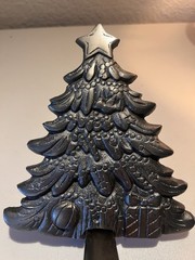 Grandeur Noel Cast Iron Silver Christmas Stocking Hanger Christmas Tree